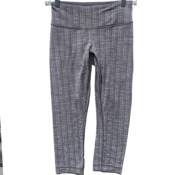 Lululemon gray Wunder under patterned crop pants 4 - Picture 3 of 4